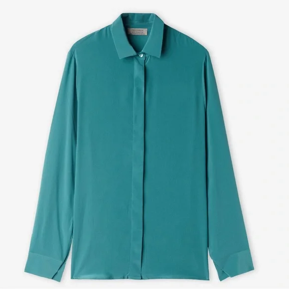 100% FALCONERI Silk Blouse - Picture 1 of 9